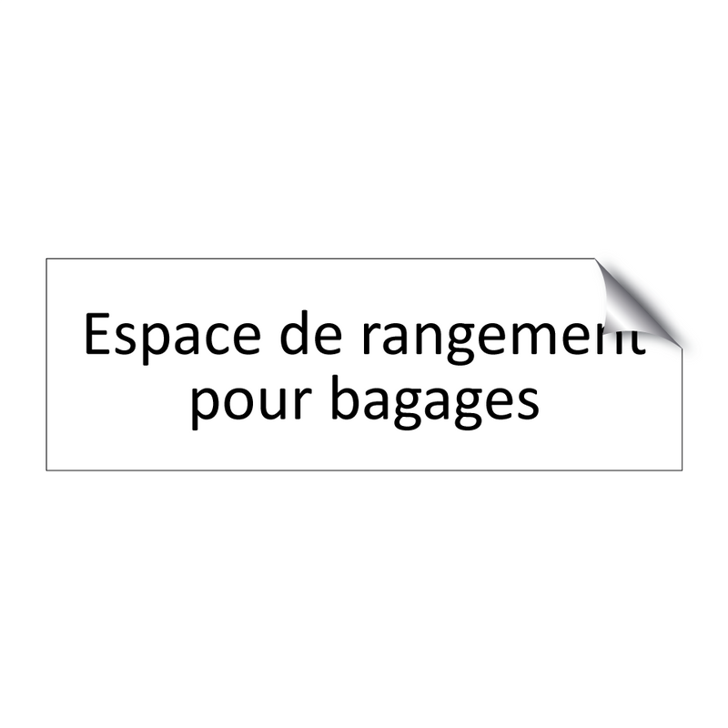 Espace de rangement pour bagages