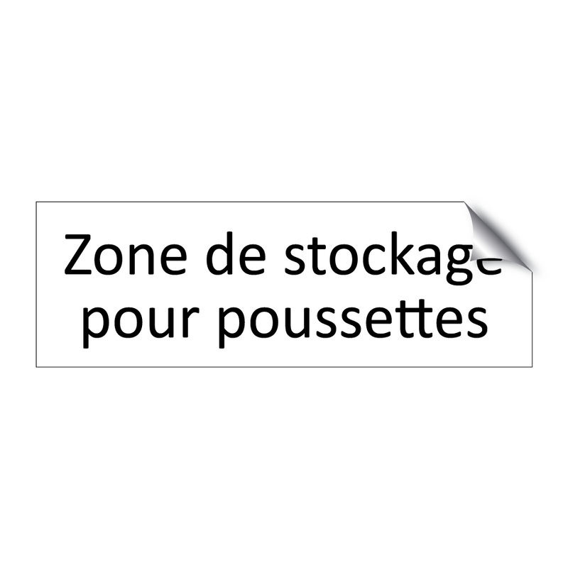 Zone de stockage pour poussettes