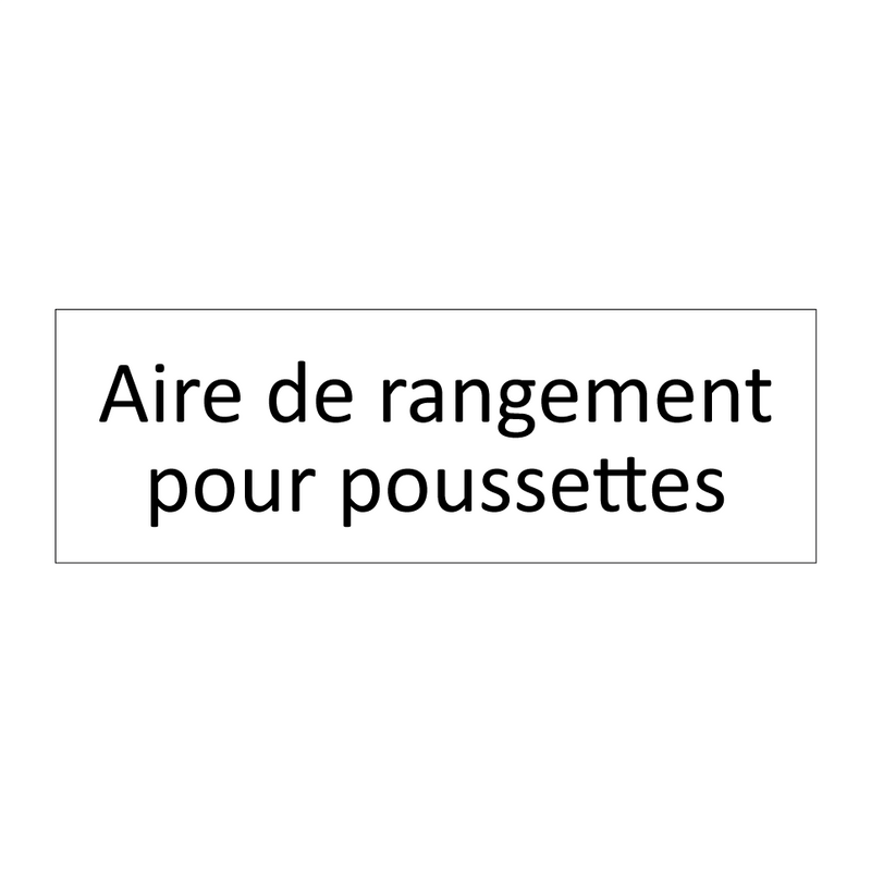 Aire de rangement pour poussettes