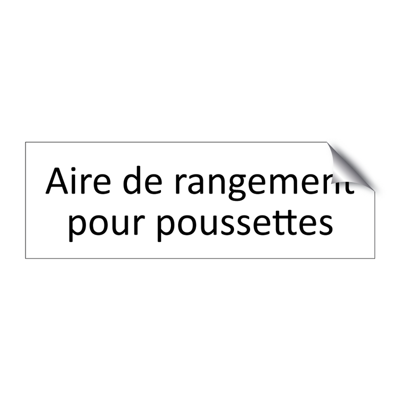 Aire de rangement pour poussettes