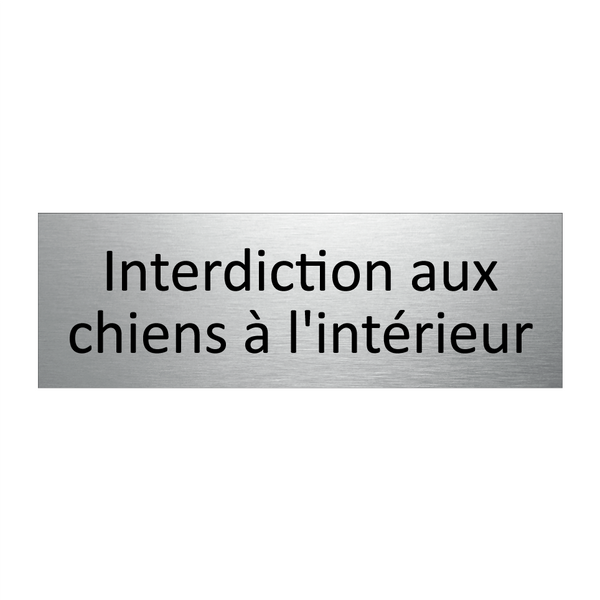 Interdiction aux chiens à l'intérieur