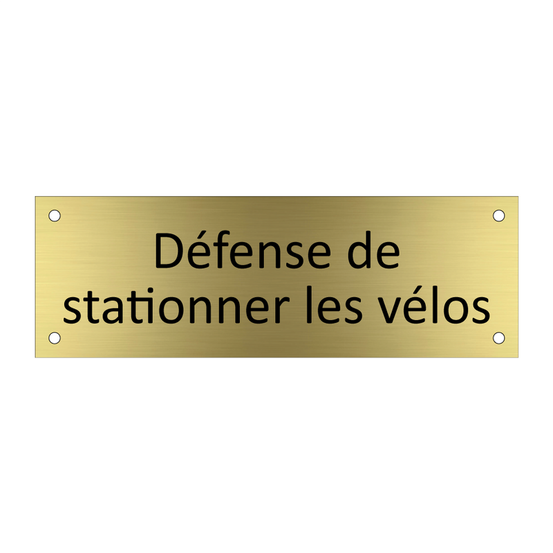 Défense de stationner les vélos