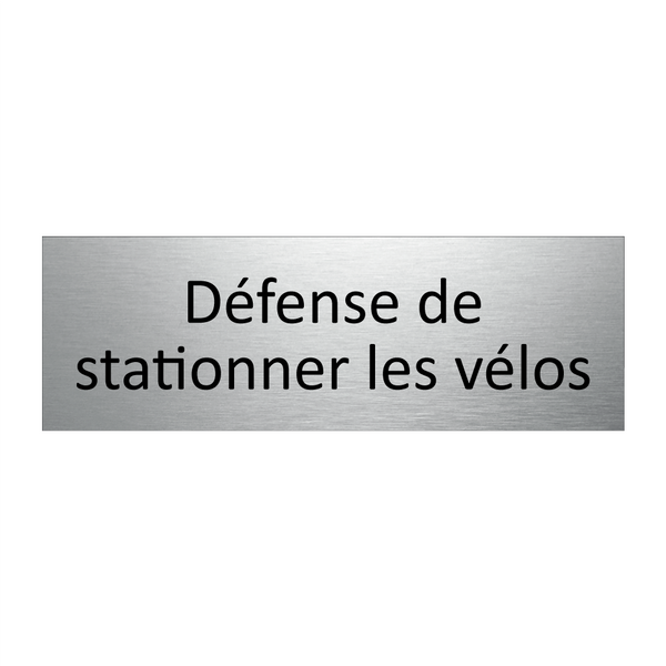 Défense de stationner les vélos