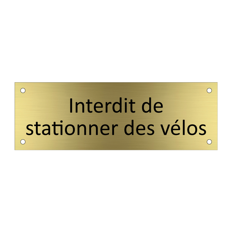 Interdit de stationner des vélos