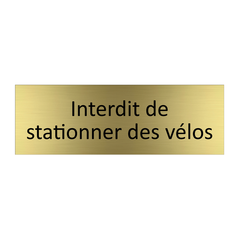 Interdit de stationner des vélos