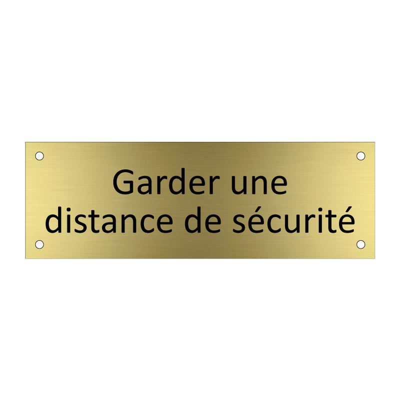 Garder une distance de sécurité