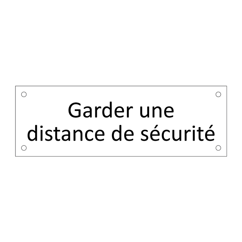 Garder une distance de sécurité