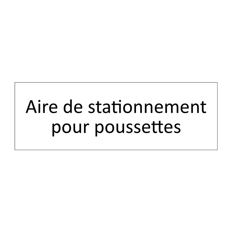 Aire de stationnement pour poussettes