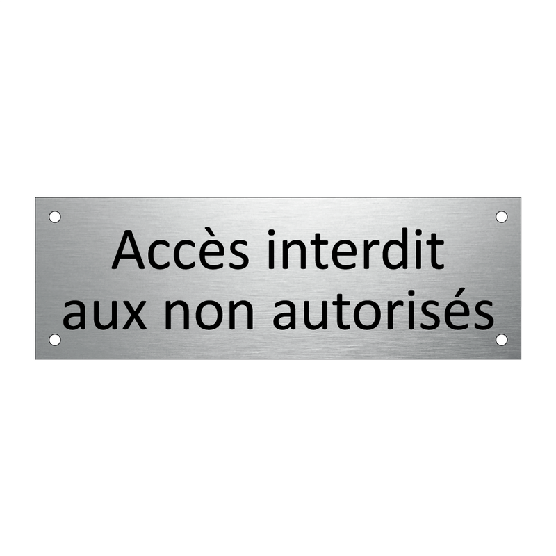 Accès interdit aux non autorisés