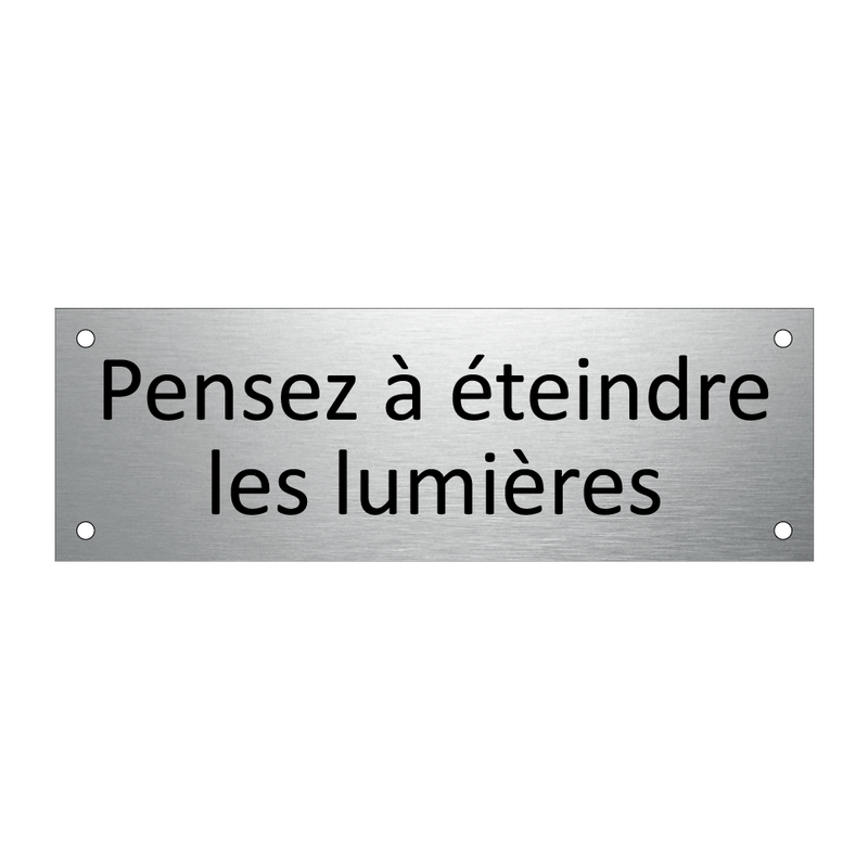 Pensez à éteindre les lumières