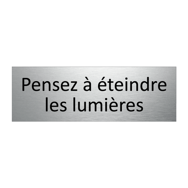 Pensez à éteindre les lumières