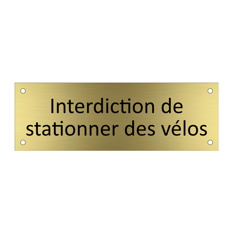 Interdiction de stationner des vélos