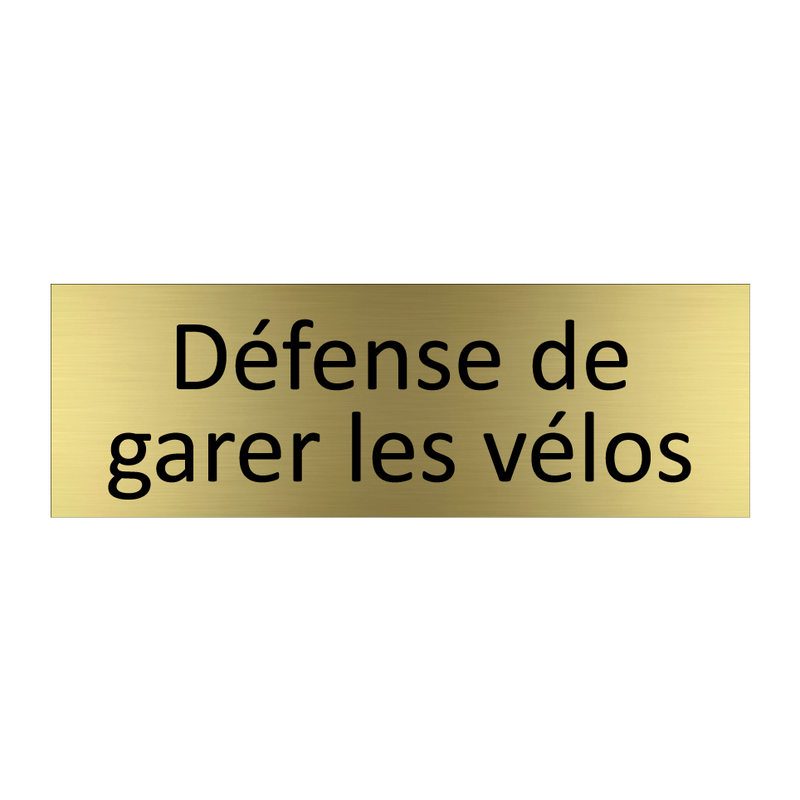 Défense de garer les vélos