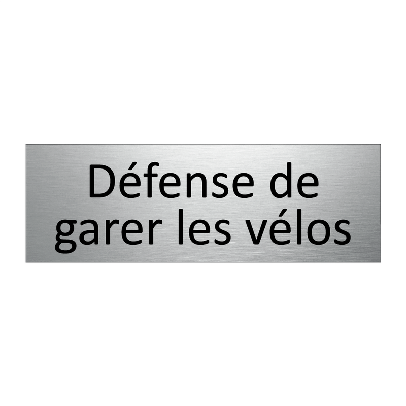 Défense de garer les vélos