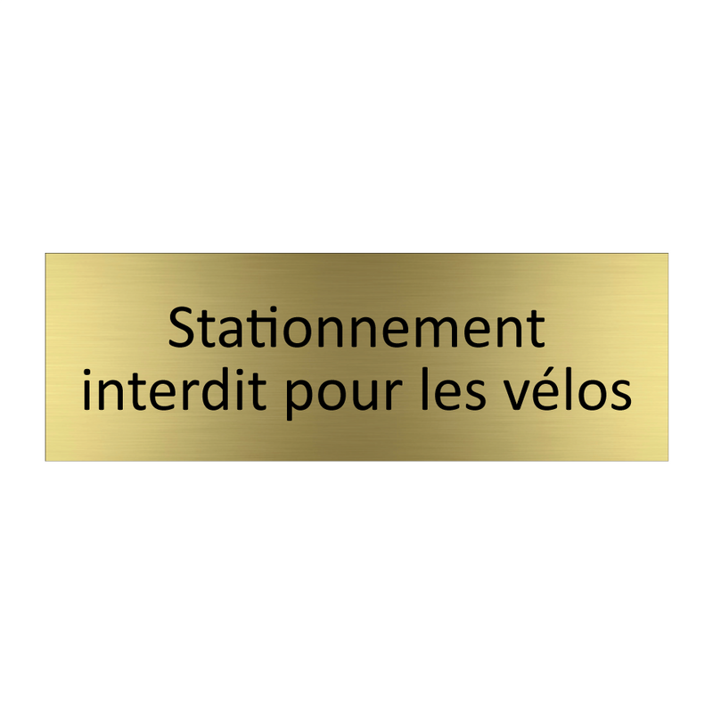 Stationnement interdit pour les vélos