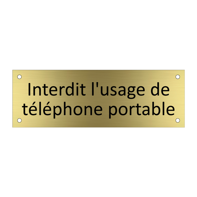 Interdit l'usage de téléphone portable