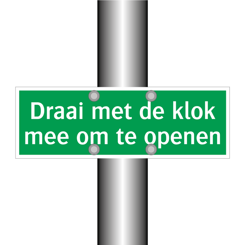 Draai met de klok mee om te openen