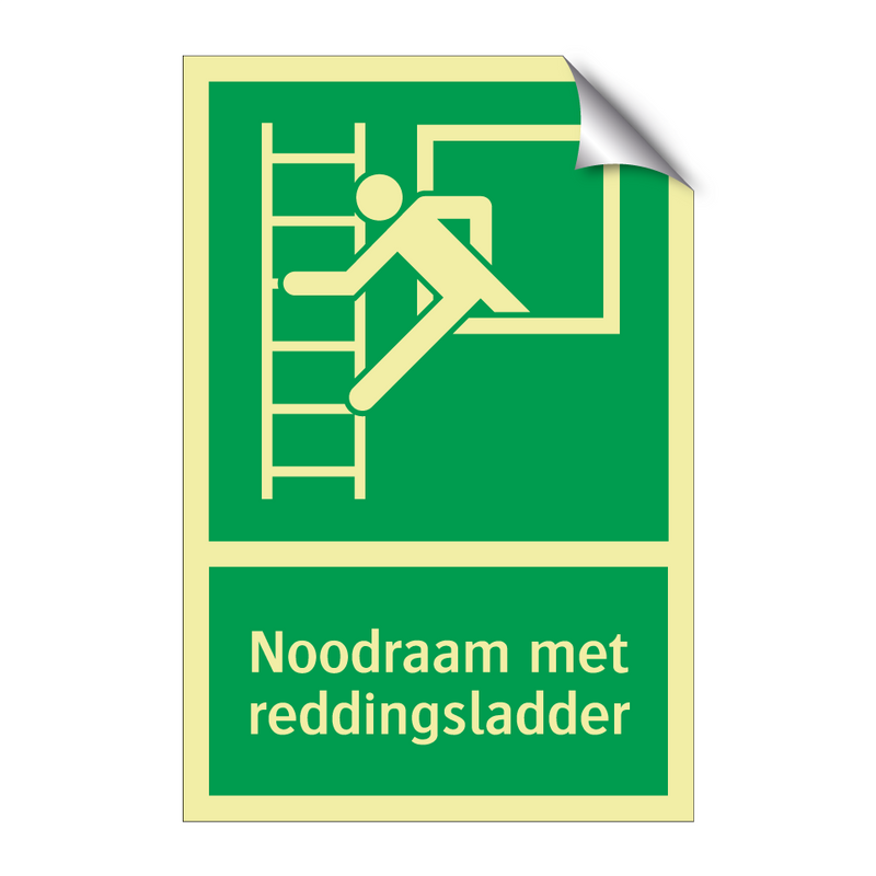 Noodraam met reddingsladder & Noodraam met reddingsladder & Noodraam met reddingsladder