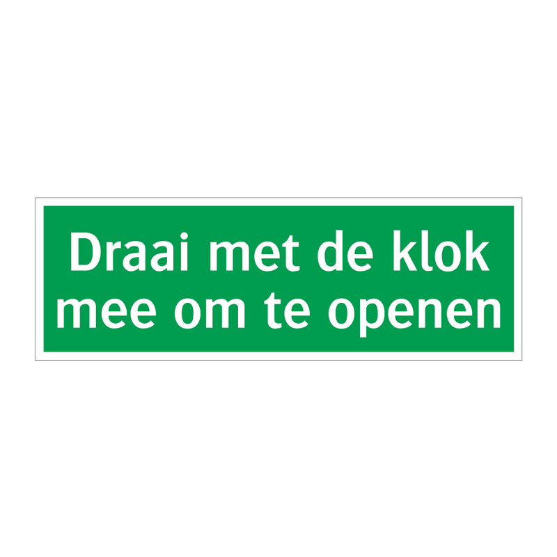 Draai met de klok mee om te openen