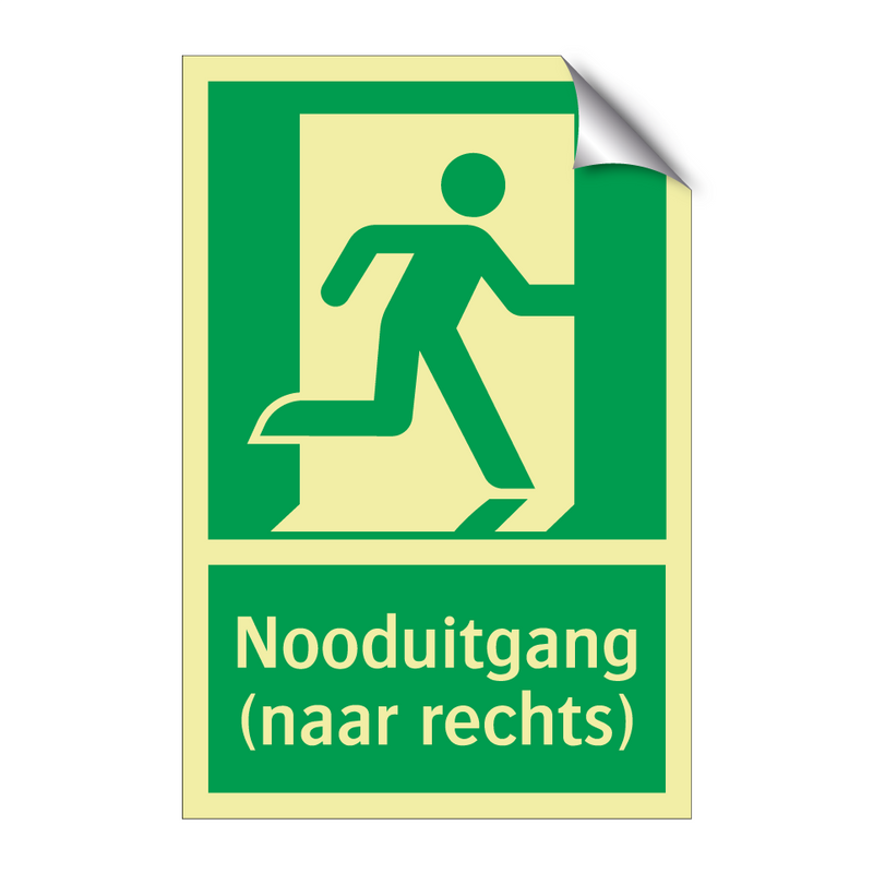 Nooduitgang (naar rechts) & Nooduitgang (naar rechts) & Nooduitgang (naar rechts)