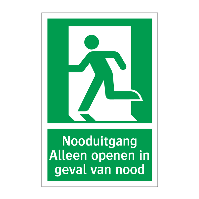 Nooduitgang Alleen openen in geval van nood & Nooduitgang Alleen openen in geval van nood