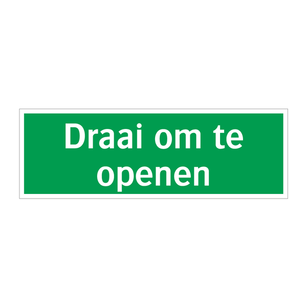 Draai om te openen