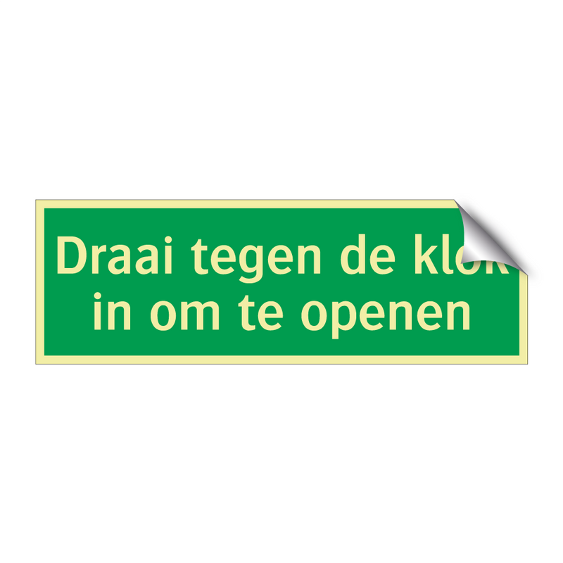 Draai tegen de klok in om te openen