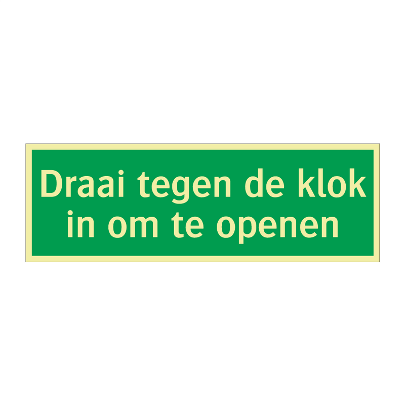 Draai tegen de klok in om te openen