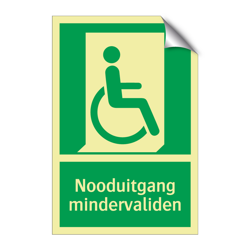 Nooduitgang mindervaliden & Nooduitgang mindervaliden & Nooduitgang mindervaliden