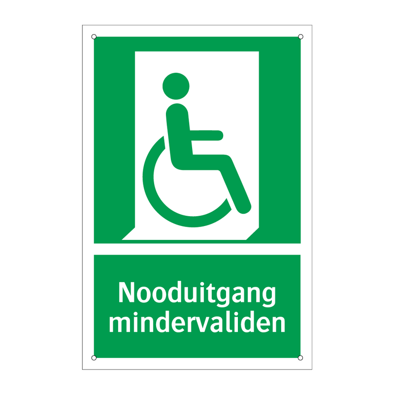 Nooduitgang mindervaliden & Nooduitgang mindervaliden & Nooduitgang mindervaliden