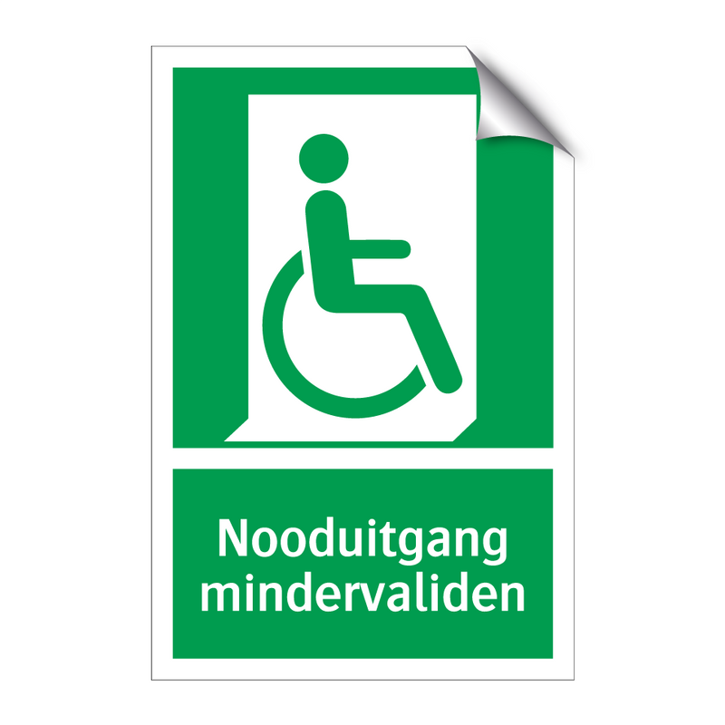 Nooduitgang mindervaliden & Nooduitgang mindervaliden & Nooduitgang mindervaliden