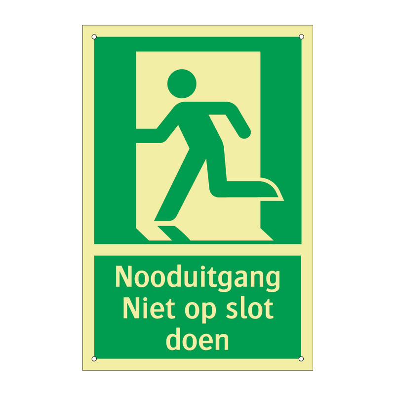 Nooduitgang Niet op slot doen & Nooduitgang Niet op slot doen & Nooduitgang Niet op slot doen