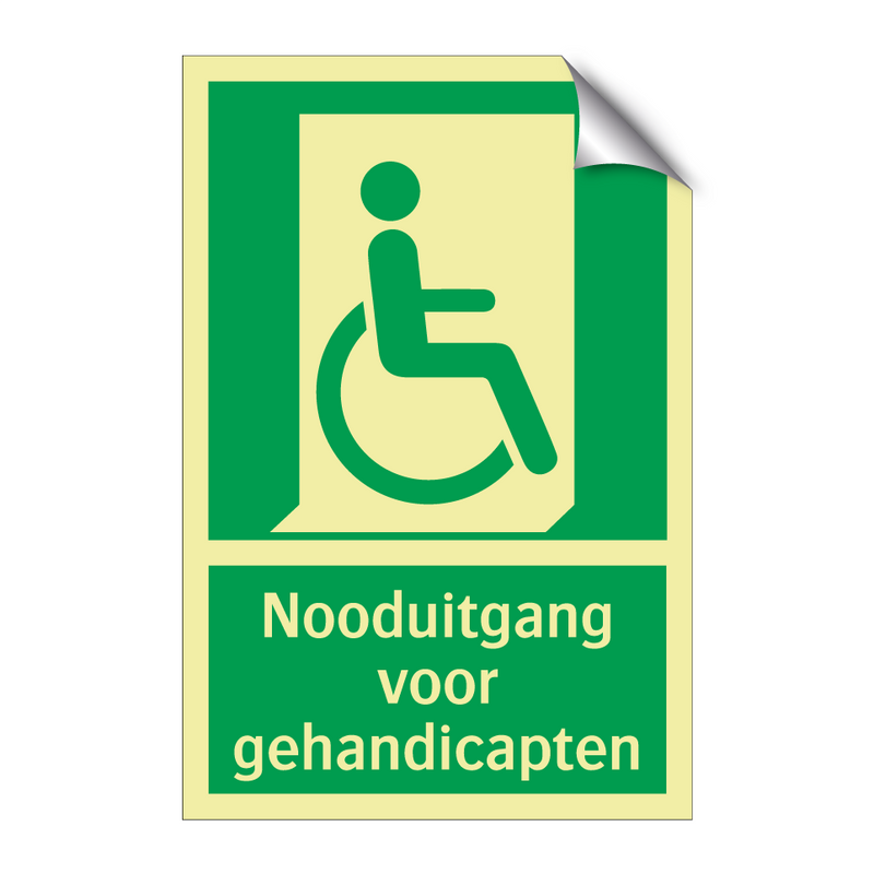 Nooduitgang voor gehandicapten & Nooduitgang voor gehandicapten & Nooduitgang voor gehandicapten