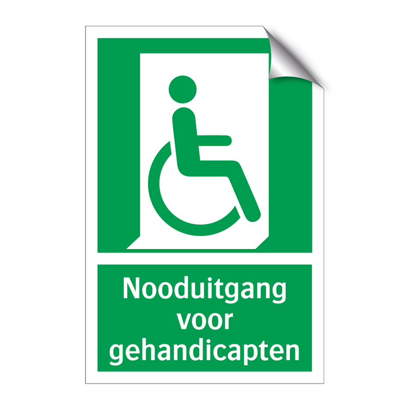 Nooduitgang voor gehandicapten & Nooduitgang voor gehandicapten & Nooduitgang voor gehandicapten