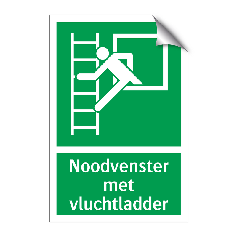 Noodvenster met vluchtladder & Noodvenster met vluchtladder & Noodvenster met vluchtladder