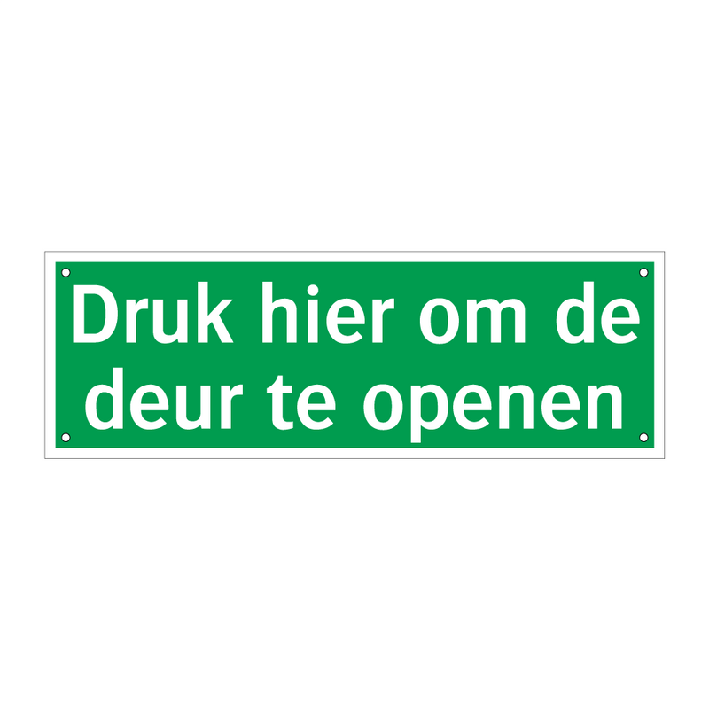 Druk hier om de deur te openen