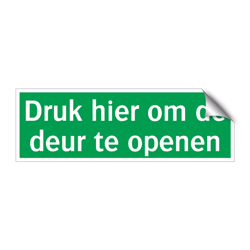 Druk hier om de deur te openen