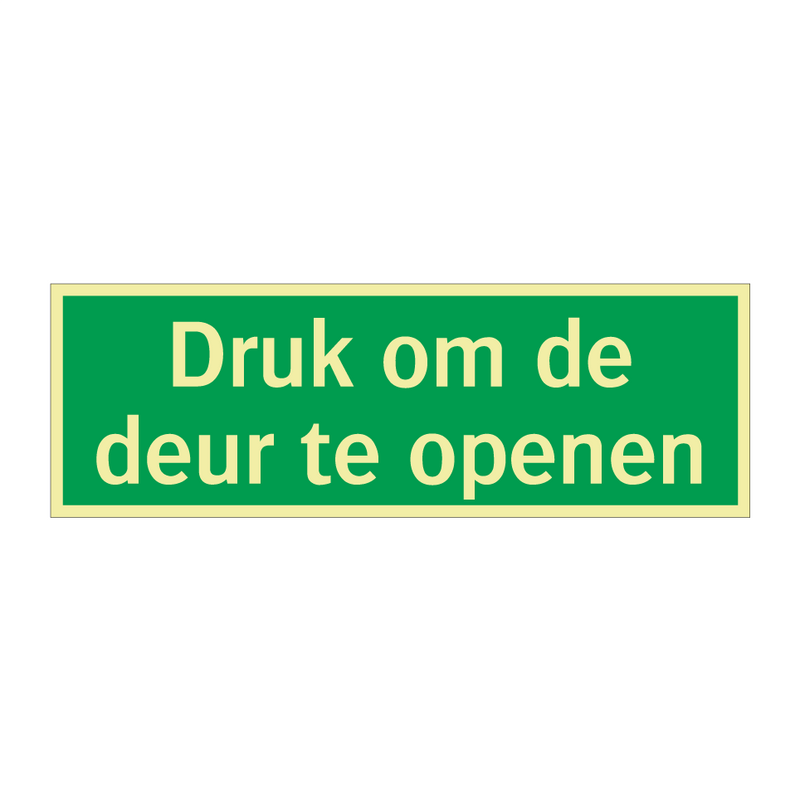 Druk om de deur te openen