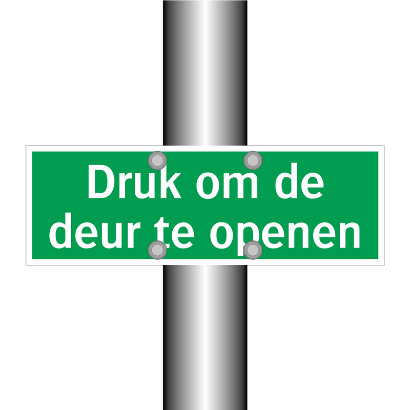 Druk om de deur te openen