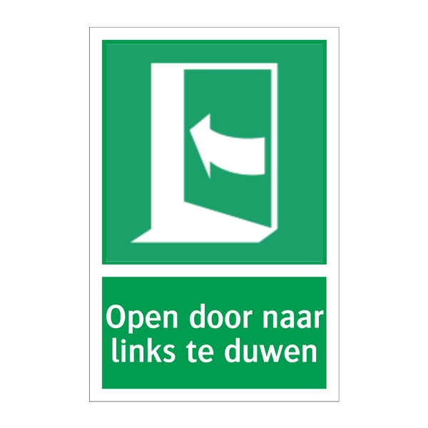 Open door naar links te duwen & Open door naar links te duwen & Open door naar links te duwen