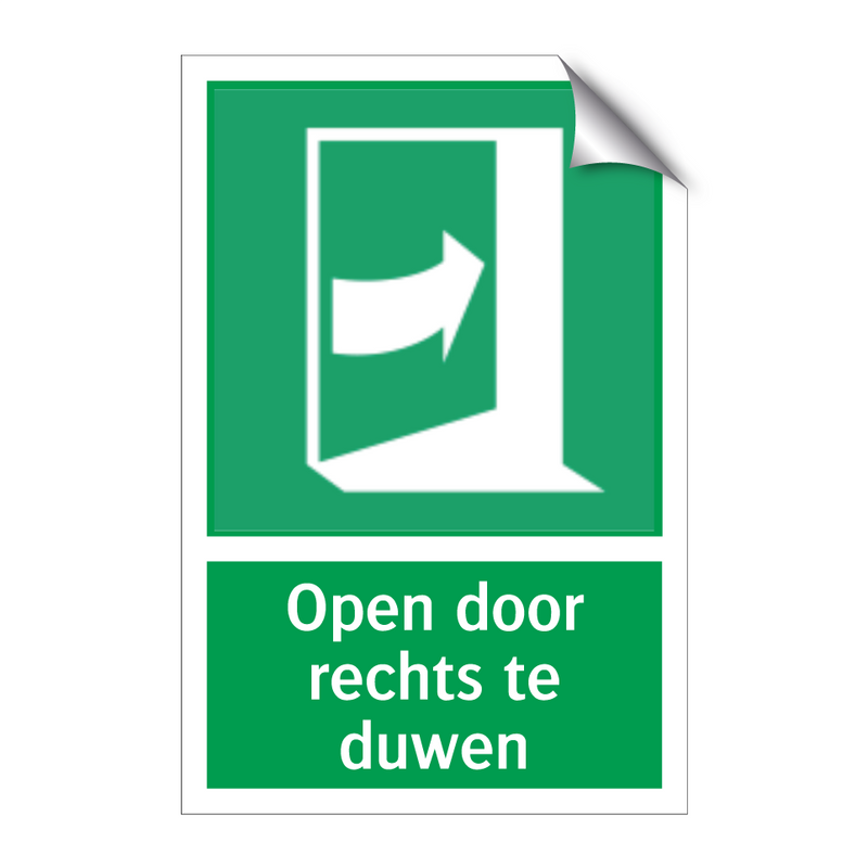 Open door rechts te duwen & Open door rechts te duwen & Open door rechts te duwen