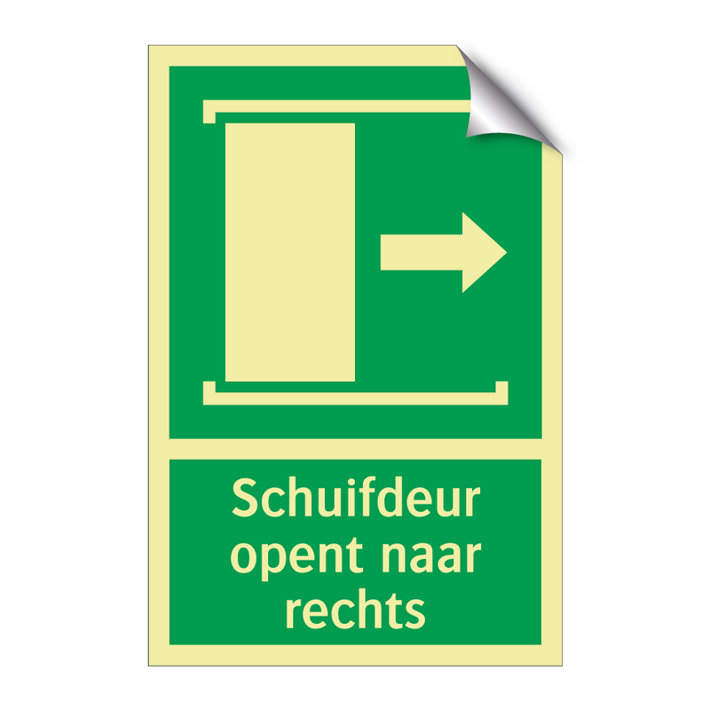 Schuifdeur opent naar rechts & Schuifdeur opent naar rechts & Schuifdeur opent naar rechts