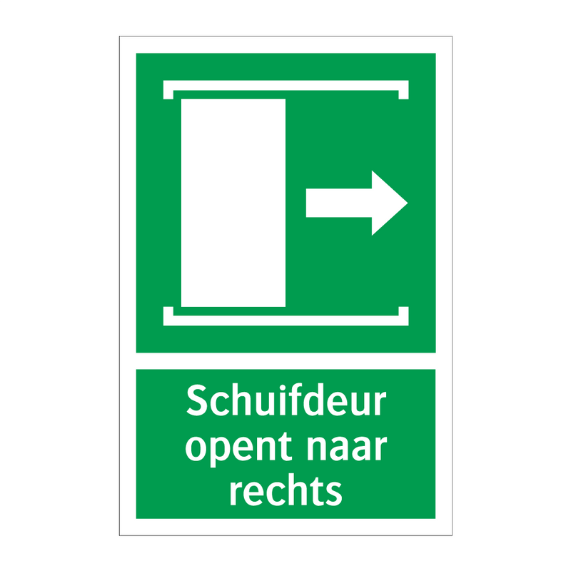 Schuifdeur opent naar rechts & Schuifdeur opent naar rechts & Schuifdeur opent naar rechts