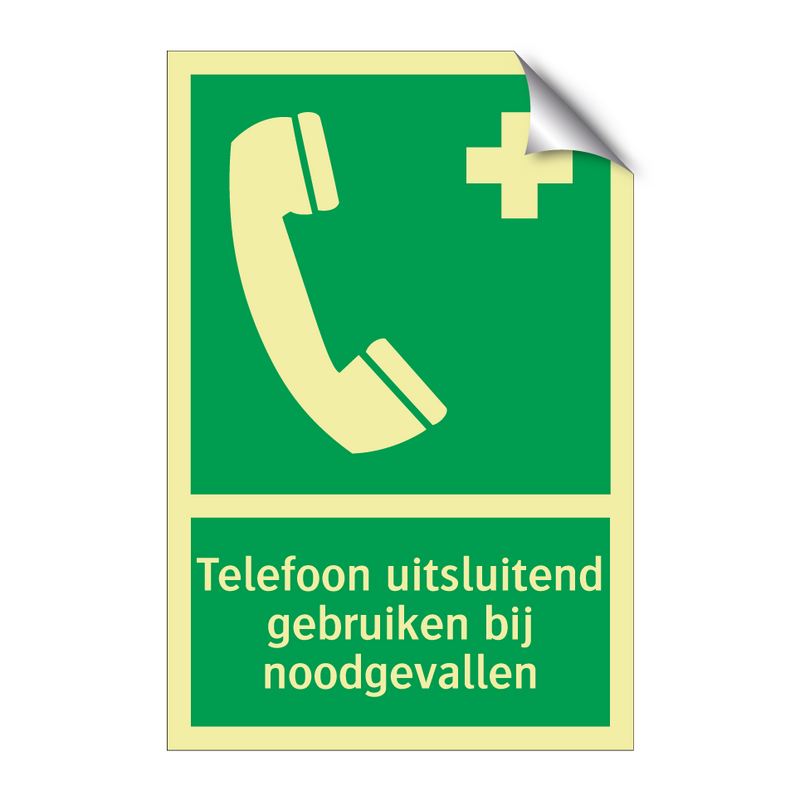 Telefoon uitsluitend gebruiken bij noodgevallen & Telefoon uitsluitend gebruiken bij noodgevallen