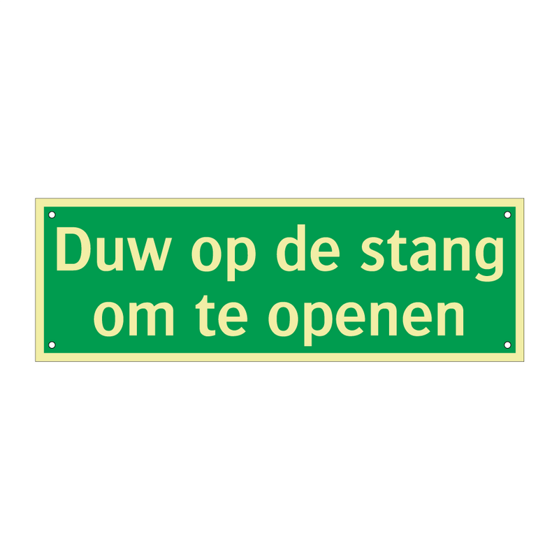 Duw op de stang om te openen