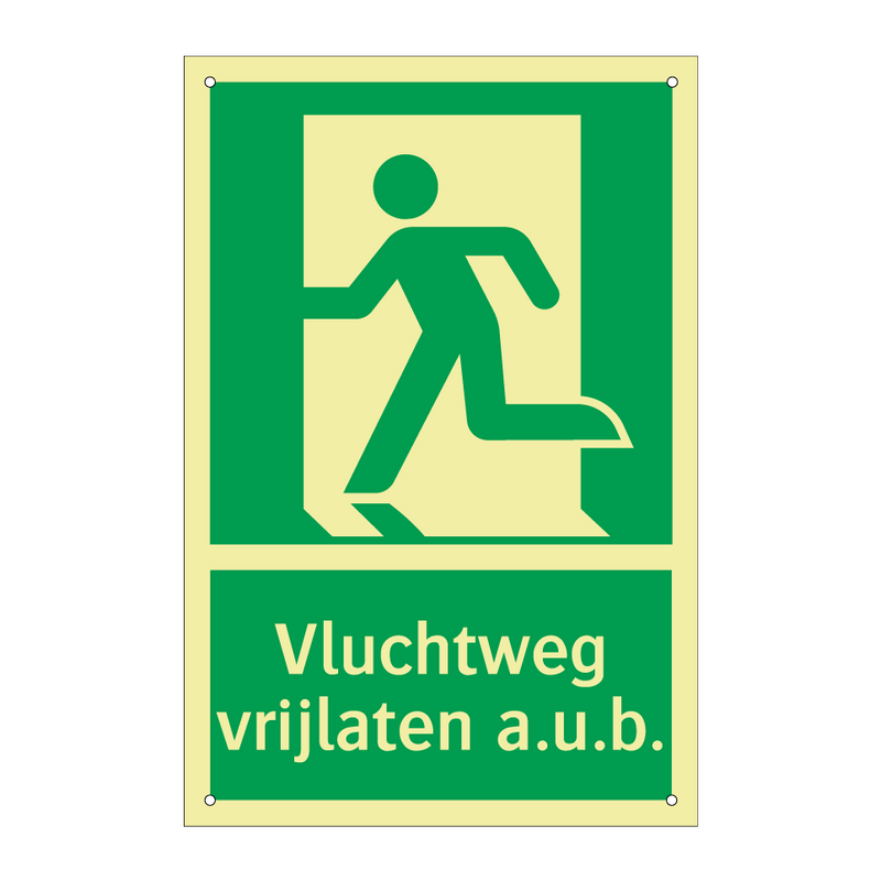 Vluchtweg vrijlaten a.u.b. & Vluchtweg vrijlaten a.u.b. & Vluchtweg vrijlaten a.u.b.