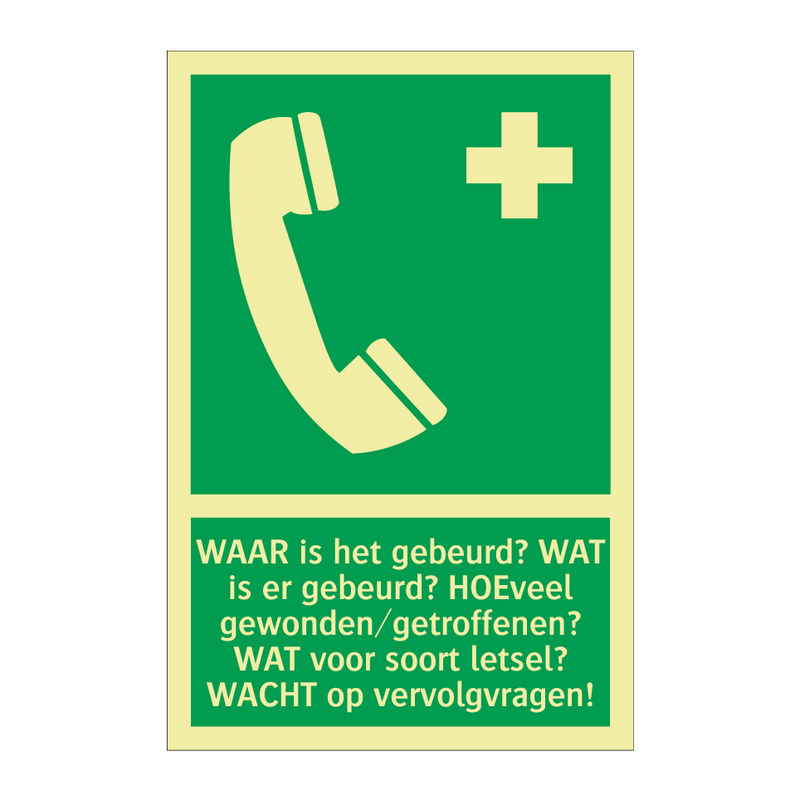 WAAR is het gebeurd? WAT is er gebeurd? HOEveel gewonden/getroffenen? WAT voor soort letsel? WACHT op vervolgvragen!