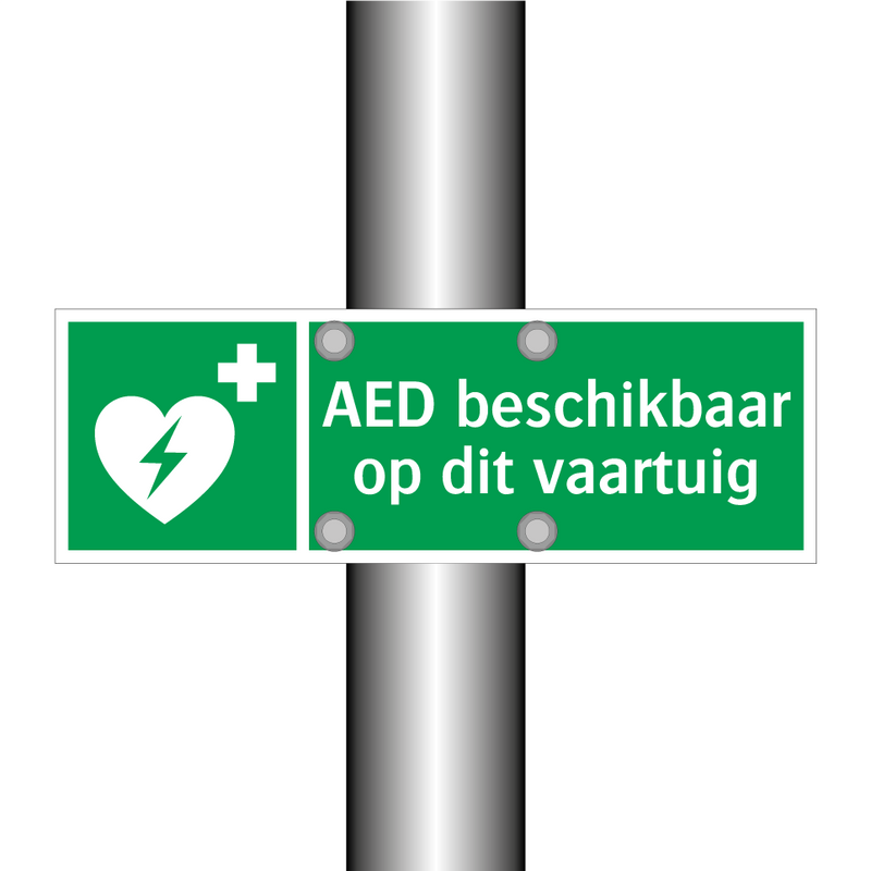 AED beschikbaar op dit vaartuig