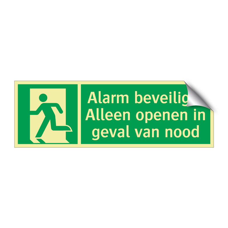 Alarm beveiligd! Alleen openen in geval van nood