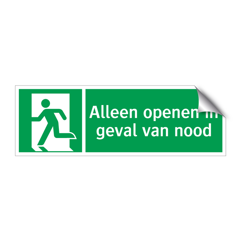 Alleen openen in geval van nood & Alleen openen in geval van nood & Alleen openen in geval van nood